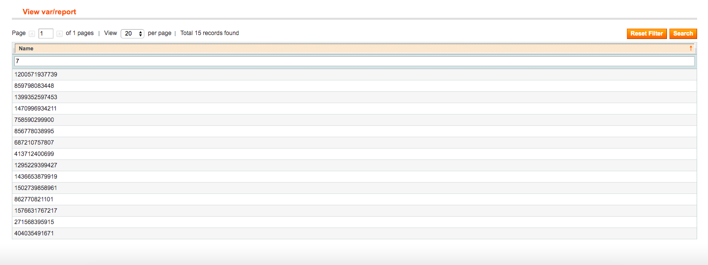 New grid for magento admin
